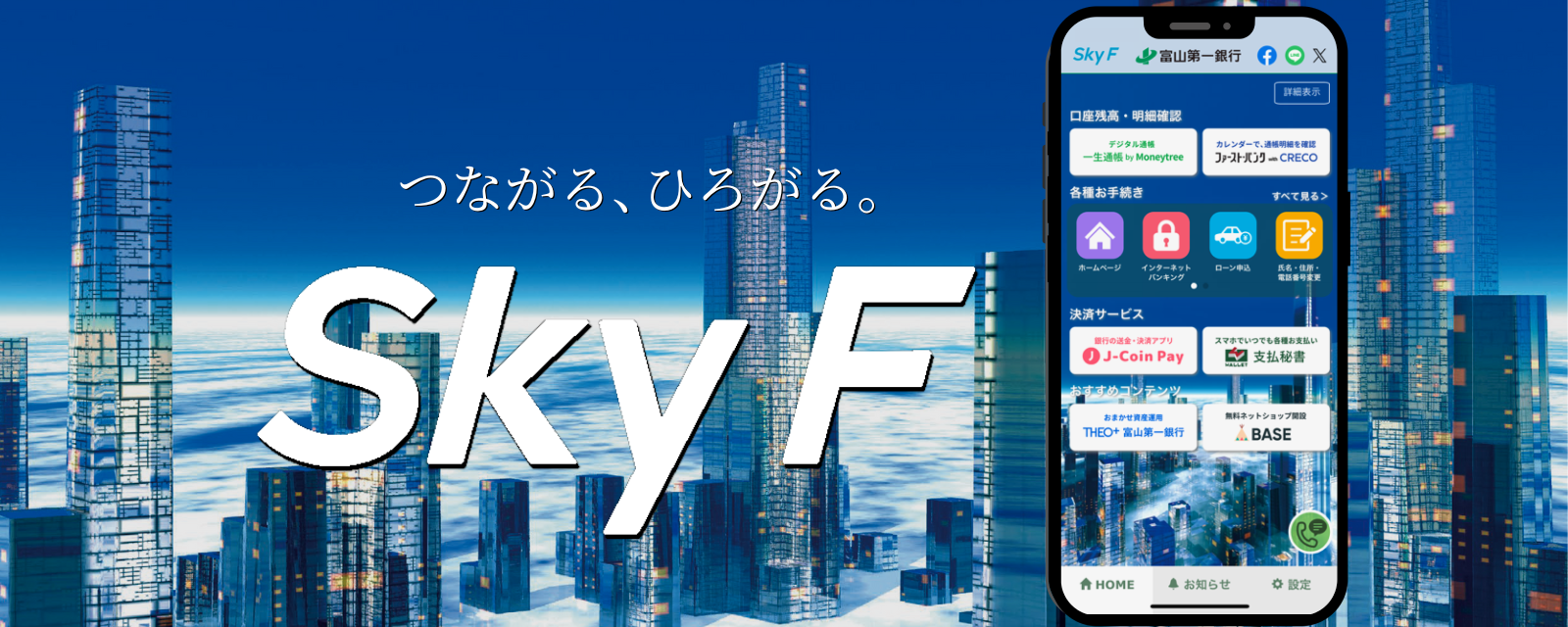 つながる、ひろがる。Sky F